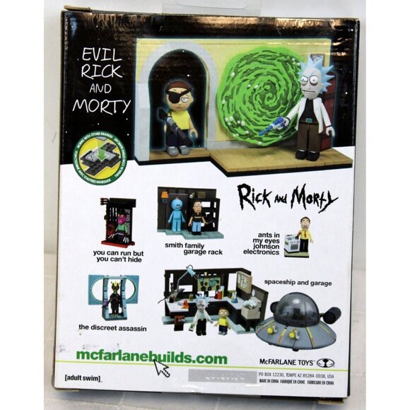 McFarlane Evil Rick and Morty Construction Set Model 98 Pc Build Kit NIB Cartoon - Picture 2 of 6